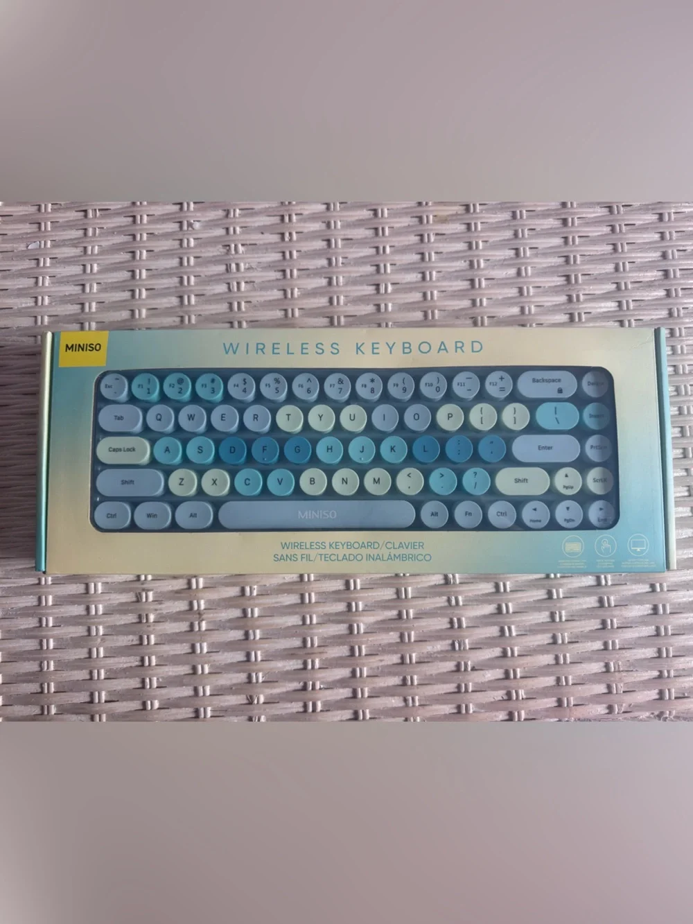 MINISO Blue and Green Wireless Keyboard
